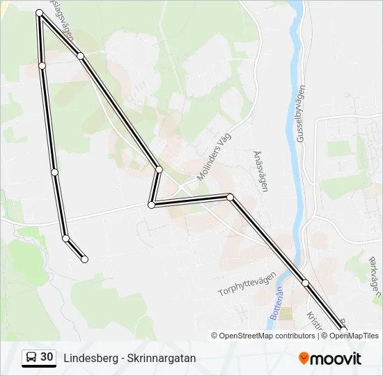 30 Bus Line Map