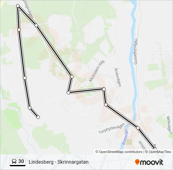30 Bus Line Map