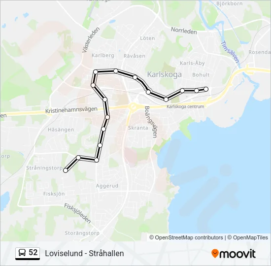 52 Bus Line Map