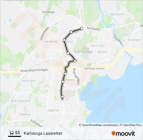 53 Bus Line Map