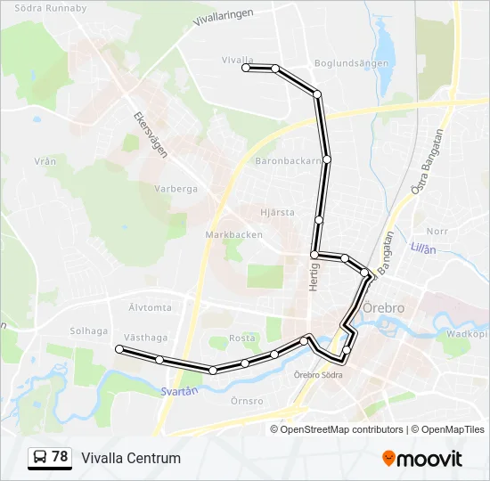 78 Bus Line Map