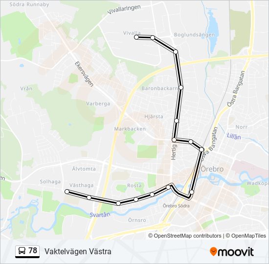 78 bus Line Map