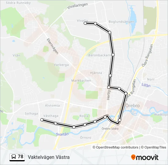 78 Bus Line Map