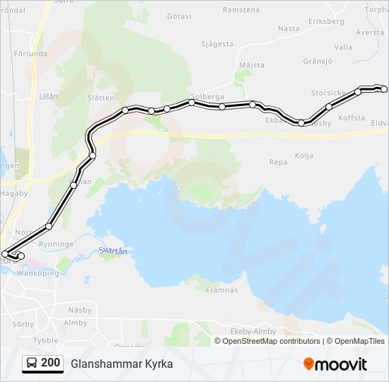 200 bus Line Map