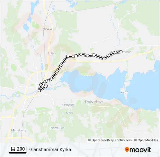 200 Bus Line Map