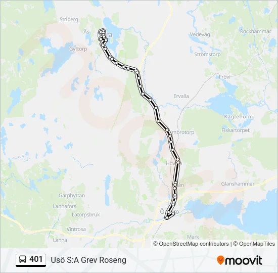 401 Bus Line Map