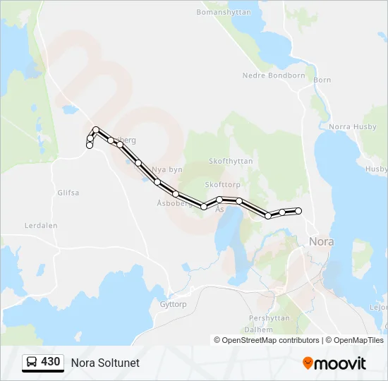 430 Bus Line Map
