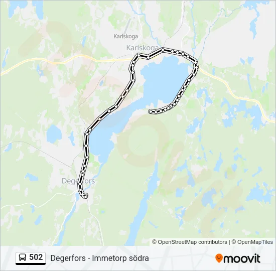 502 Bus Line Map