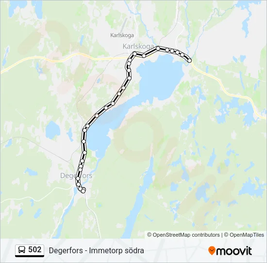 502 Bus Line Map