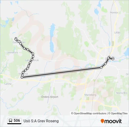 506 Bus Line Map