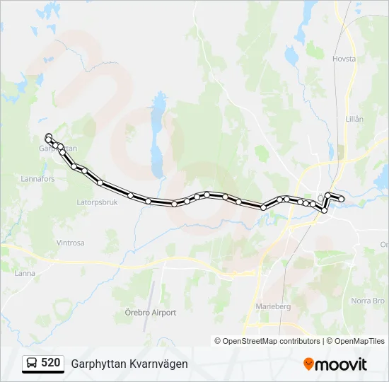 520 Bus Line Map