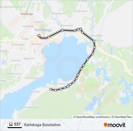 537 bus Line Map