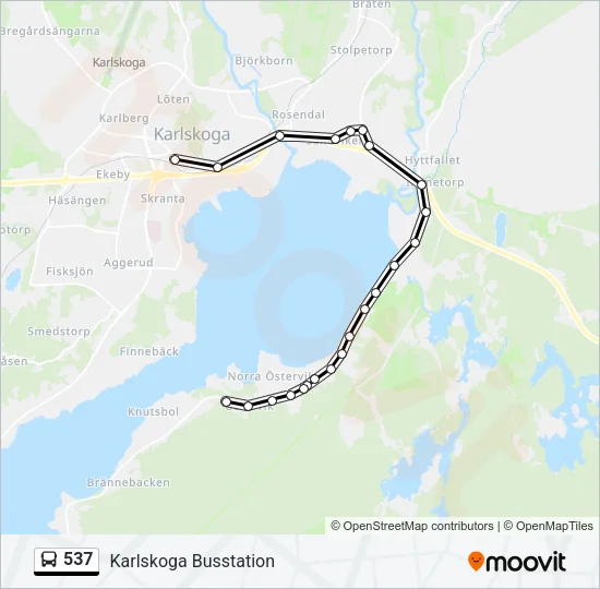 537 Bus Line Map