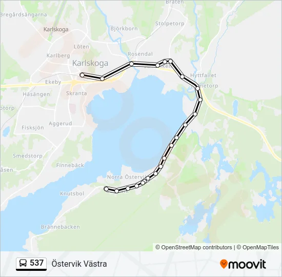 537 Bus Line Map