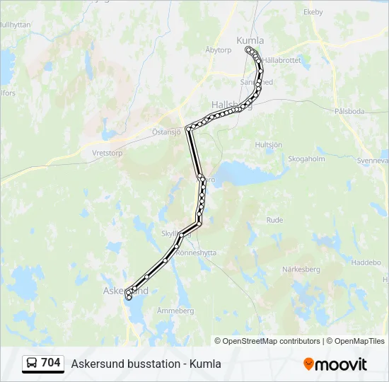 704 Bus Line Map