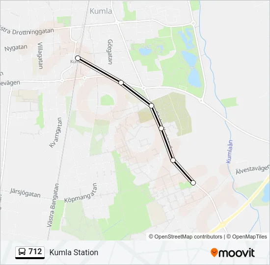 712 Bus Line Map