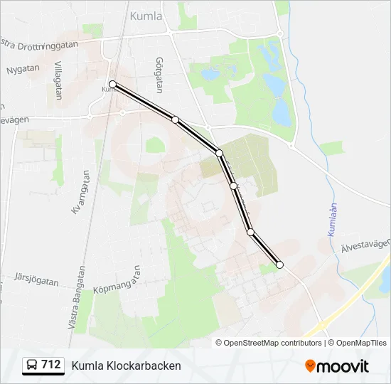 712 Bus Line Map