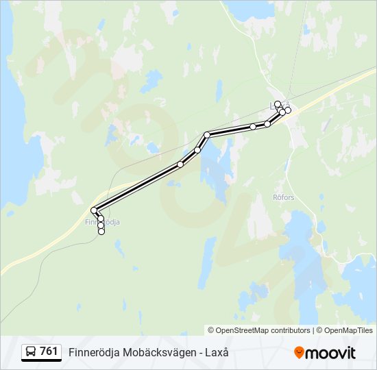 761 bus Line Map