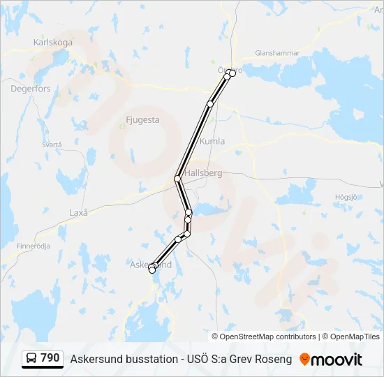 790 Bus Line Map