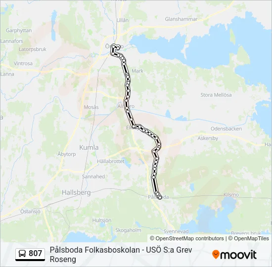 807 Bus Line Map