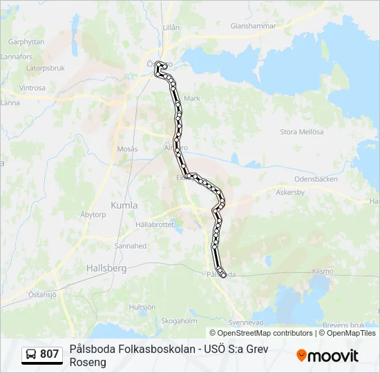 807 Bus Line Map