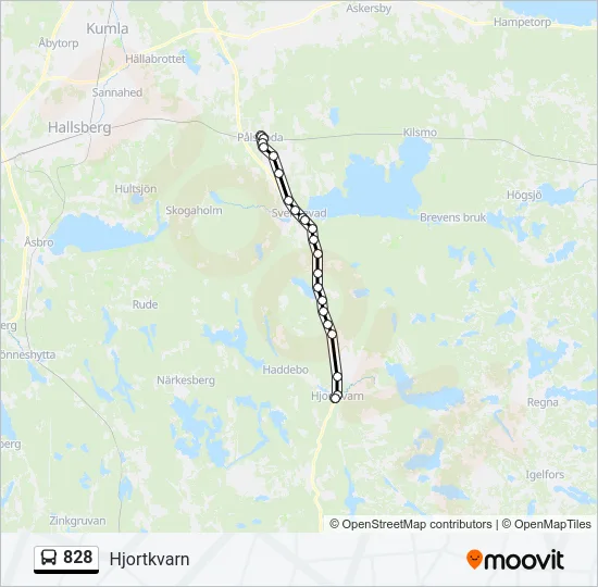 828 Bus Line Map