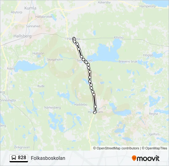 828 Bus Line Map