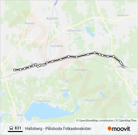 831 Bus Line Map