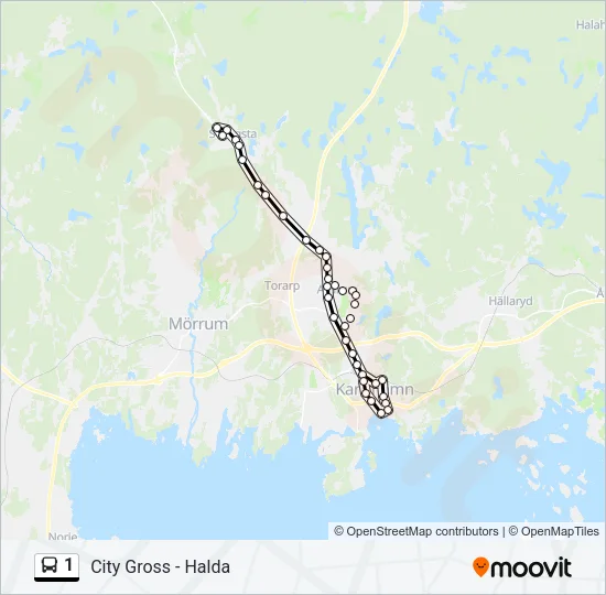 1 Bus Line Map