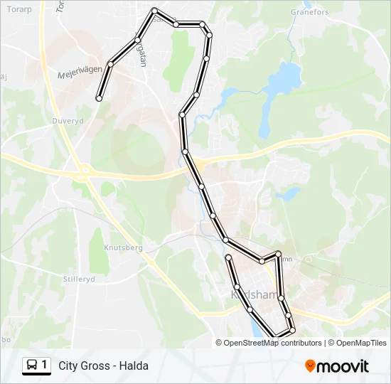 1 Bus Line Map