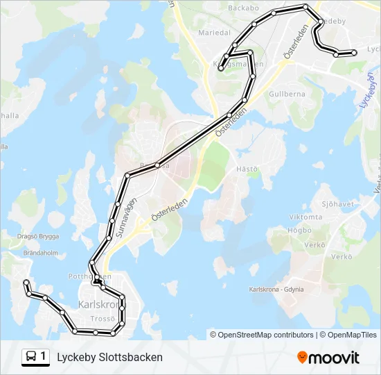 1 Bus Line Map
