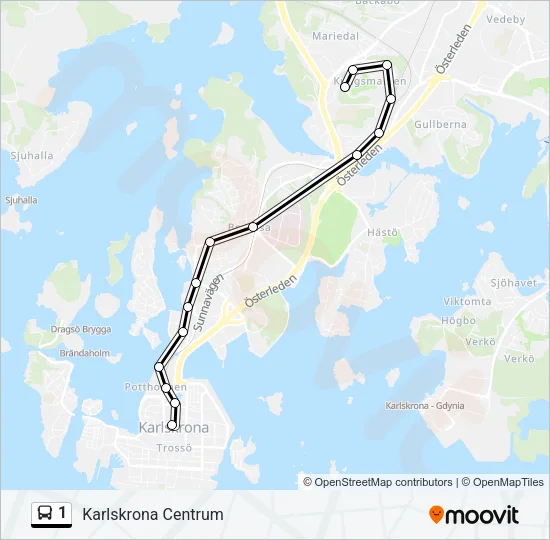 1 Bus Line Map