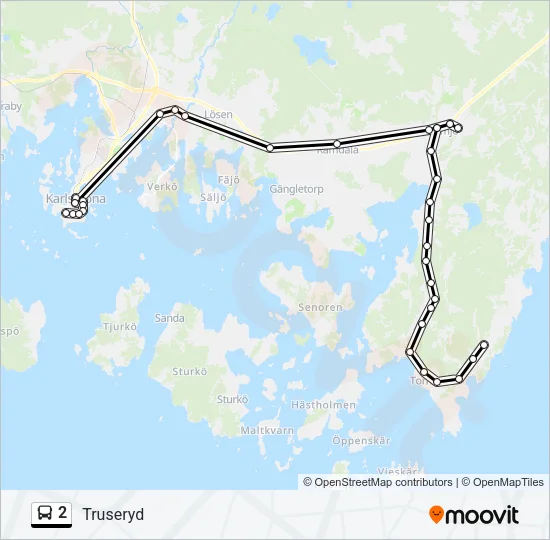 2 Bus Line Map