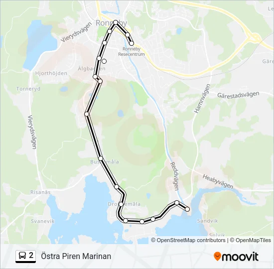 2 Bus Line Map