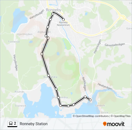 2 Bus Line Map