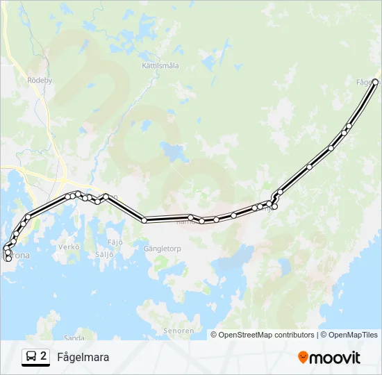 2 Bus Line Map