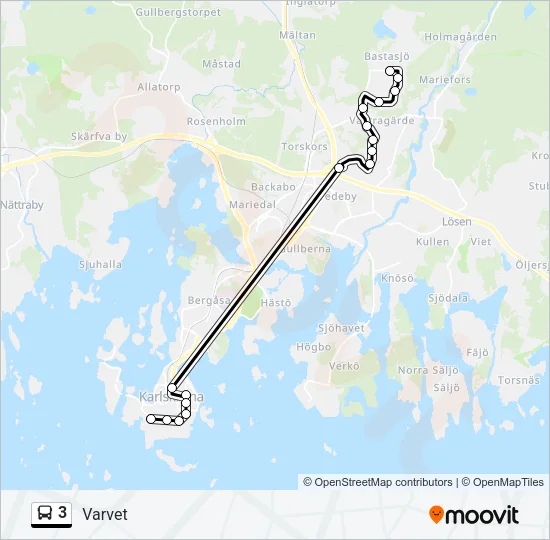 3 Bus Line Map