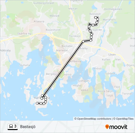 3 Bus Line Map