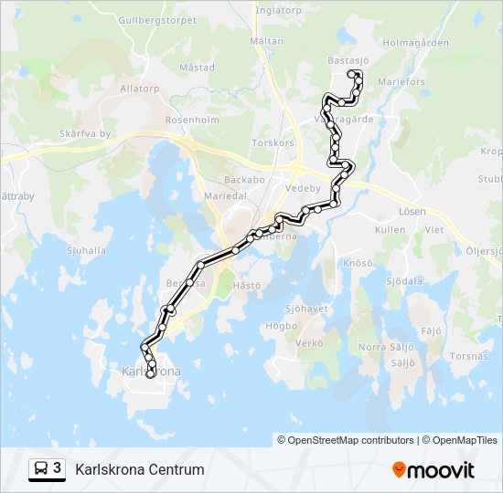 3 Bus Line Map