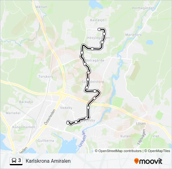 3 Bus Line Map