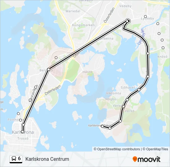 6 Bus Line Map