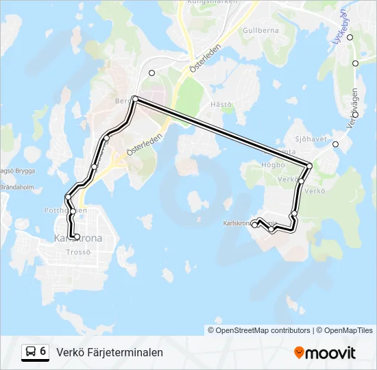 6 Bus Line Map