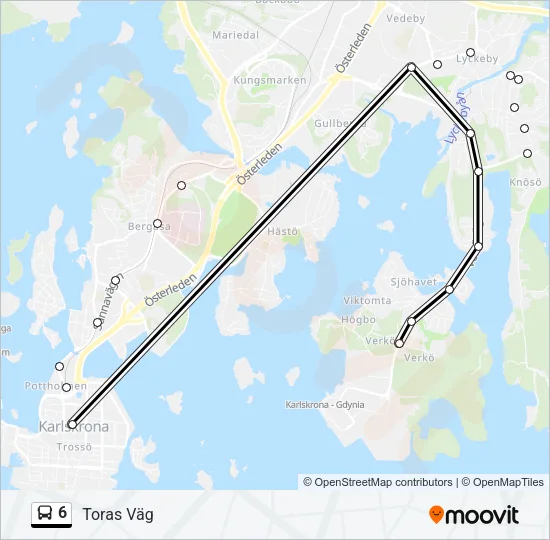 6 Bus Line Map