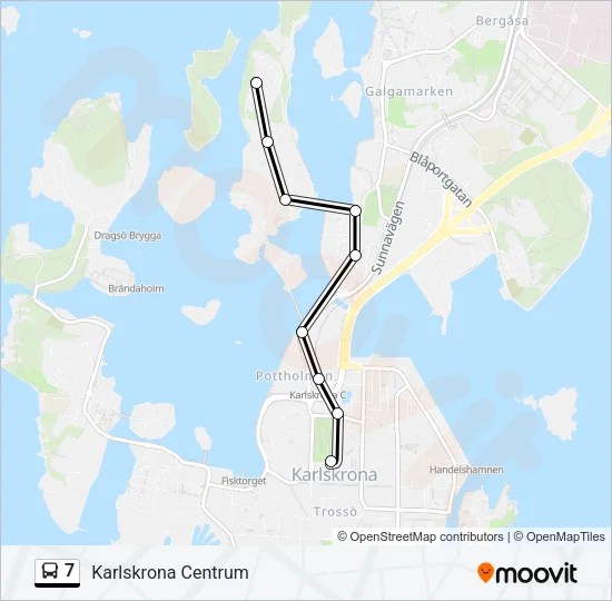 7 Bus Line Map