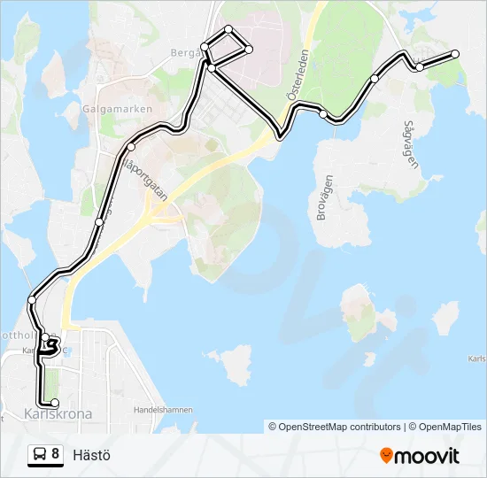 8 Bus Line Map