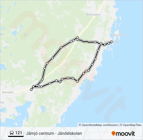 121 Bus Line Map