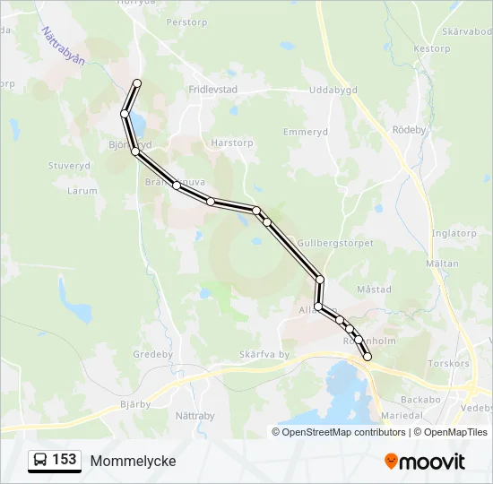 153 Bus Line Map