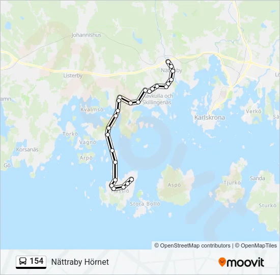 154 Bus Line Map