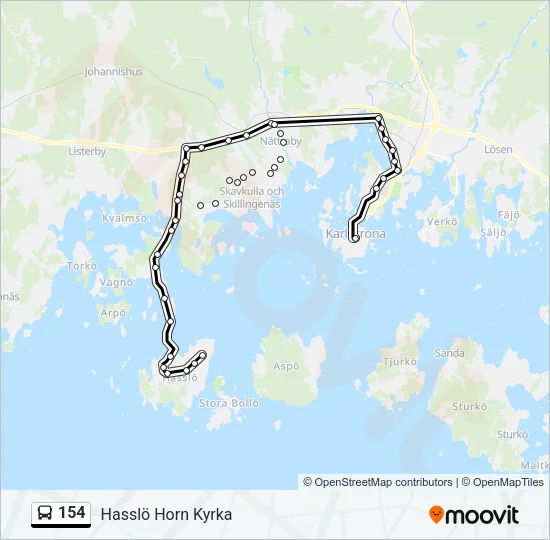 154 Bus Line Map