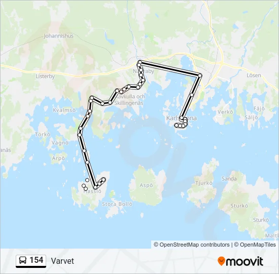 154 Bus Line Map